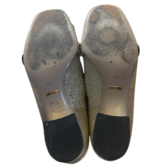 Gucci Marmont GG Logo Golden Fringe Block Mid Heel Kiltie Loafers Pumps - Picture 8 of 15